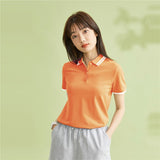 Women's Cotton Lycra Slim Fit Short Sleeve Polo