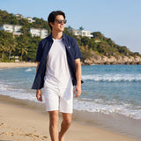 Men's Short Sleeves Cotton Oxford Shirt