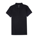 Women's Cotton Lycra Slim Fit Short Sleeve Polo