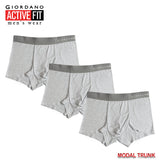 Men's Modal Spandex 3-Pack Trunks (Modal Trunk or Smart Trunk)