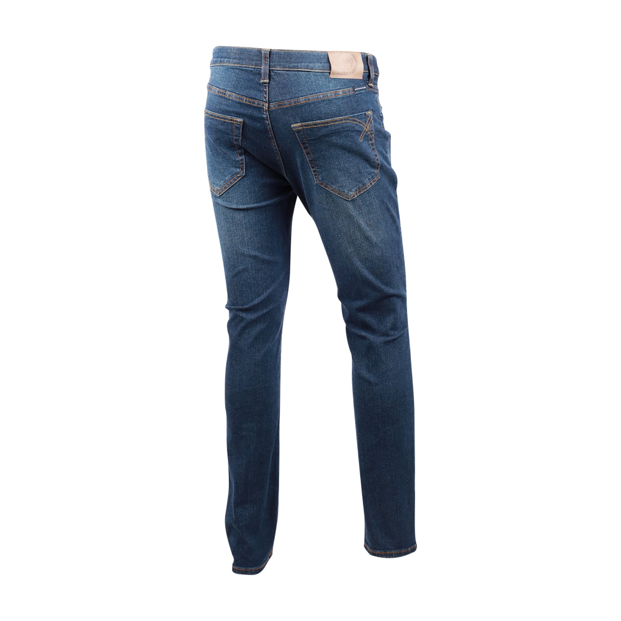 Men's Low Rise Skinny Tapered Jean Pants (180° Expandable Waistband)
