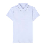 Women's Cotton Lycra Slim Fit Short Sleeve Polo
