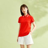 Women's Cotton Lycra Slim Fit Short Sleeve Polo
