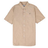 Men's Short Sleeves Cotton Oxford Shirt