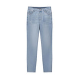 Women's Denim High Rise Slim Tapered Jeans