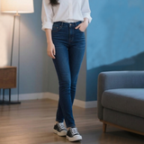 Women's Denim High Rise Slim Tapered Jeans