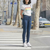 Women's Denim High Rise Slim Tapered Jeans