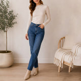 Women's High Rise Mom Straight Jeans
