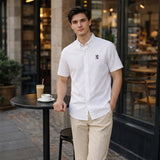 Men's Short Sleeves Cotton Oxford Shirt