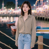 Women Stretch Oxford Shirt