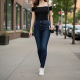 Women's High Rise Slim Tapered Jeans