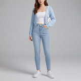 Women's Denim High Rise Slim Tapered Jeans