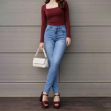 Women's High Rise Slim Tapered Jeans