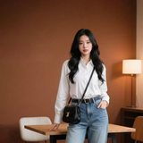 Women Stretch Oxford Shirt