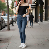 Women's High Rise Slim Tapered Jeans