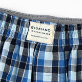 (NEW ARRIVAL ) Men Giordano Active Fit Plaid Cotton Boxer (1pack/3pcs)