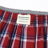 (NEW ARRIVAL ) Men Giordano Active Fit Plaid Cotton Boxer (1pack/3pcs)