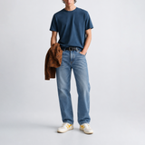 Men's Mid Rise Regular Tapered Jean Pants (180° Expandable Waistband)
