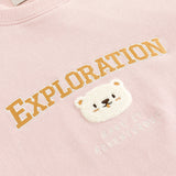 Women's Forest Animals Towel Embroidered College Pullover