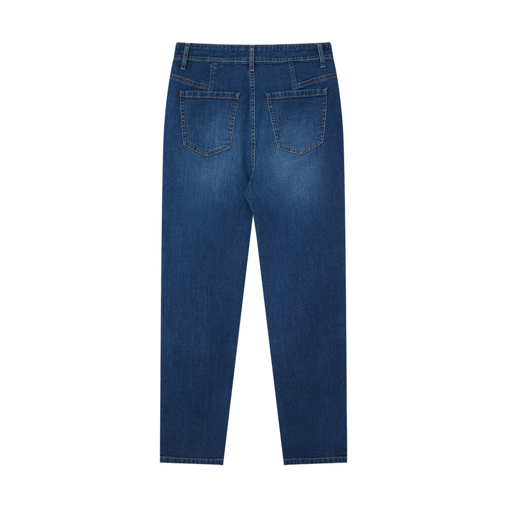 (Buy 1 Save 5%/Buy 2 Save 20%)Women's Denim High Waist Regular Taper Jeans